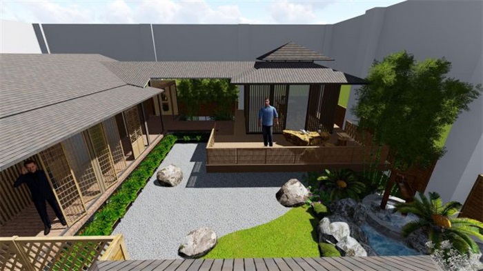 日式屋顶花园建筑与景观方案ＳＵ模型(10)