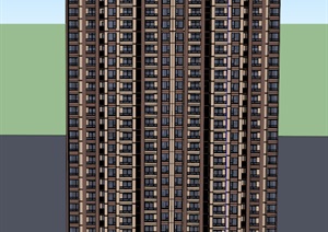 某现代高层详细的住宅楼设计SU(草图大师)模型