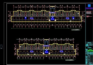 7个地下室车位划线设计cad方案