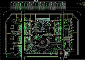 现代详细完整的广场设计cad施工图