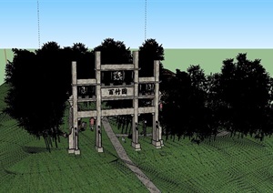 某公园景观设计素材SU(草图大师)模型