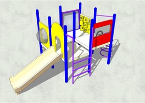 现代详细游乐设施SU(草图大师)模型