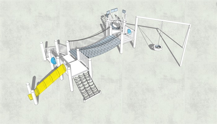 详细的儿童游乐设施SU模型