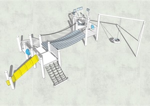 详细的儿童游乐设施SU(草图大师)模型