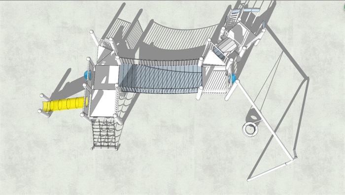 详细的儿童游乐设施SU模型