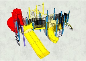 详细的游乐设施SU(草图大师)模型