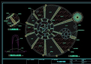 圆形活动广场设计cad施工图