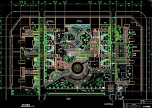 园林广场详细设计cad施工详图