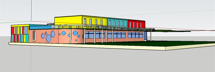 幼儿园详细的多层建筑su模型
