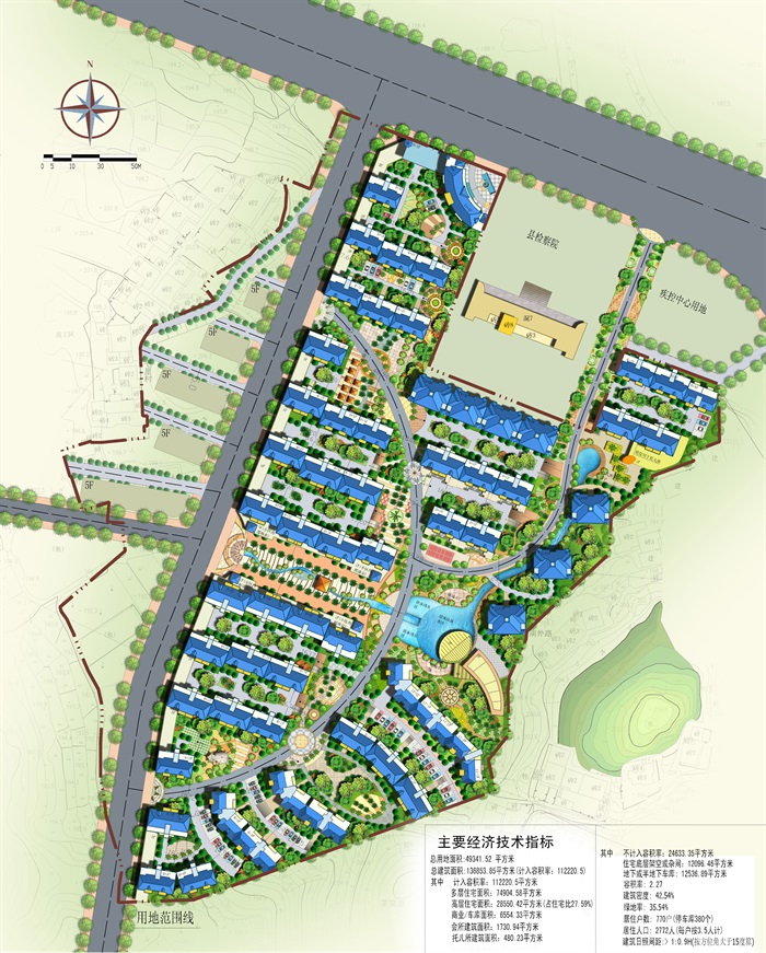 居住区规划完整全套SU模型CAD效果图(1)