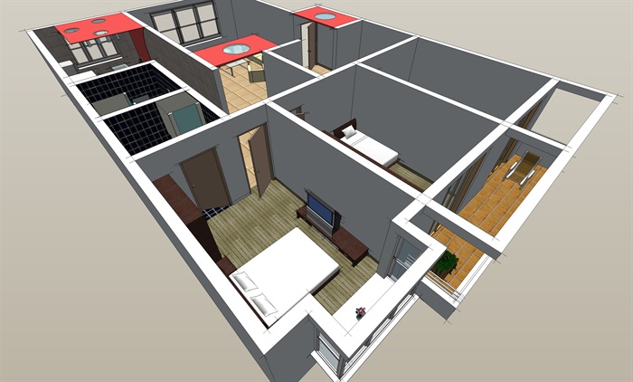 居住区规划完整全套SU模型CAD效果图(3)