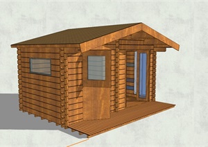 板形墙面小木屋设计SU(草图大师)模型