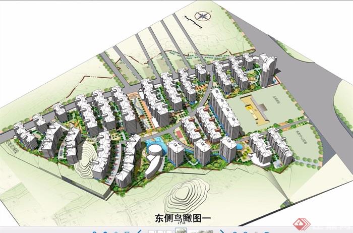 居住区规划完整全套SU模型CAD方案及效果图