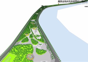某省梅州市南堤带状公园设计jpg方案
