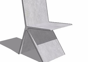 简约石材座椅设计SU(草图大师)模型