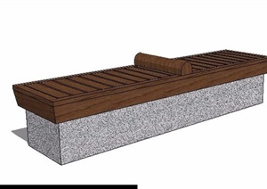 户外条状坐凳景凳设计SU(草图大师)模型