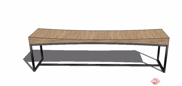 长坐凳木凳设计su模型