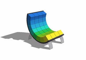 简约座椅靠椅设计SU(草图大师)模型