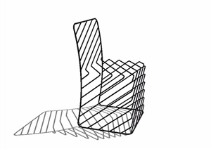 现代简约铁艺座椅素材设计SU(草图大师)模型