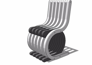 简约详细的座椅素材设计SU(草图大师)模型