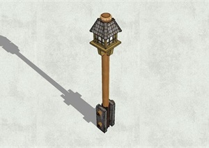 欧式古典街边灯柱设计SU(草图大师)模型
