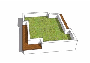 园林景观种植池设计SU(草图大师)模型