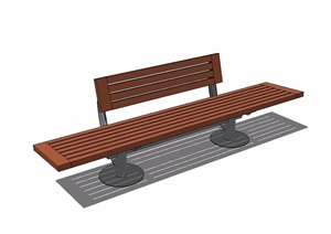 现代风格条凳素材设计SU(草图大师)模型