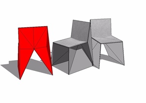 现代简约座椅素材SU(草图大师)模型