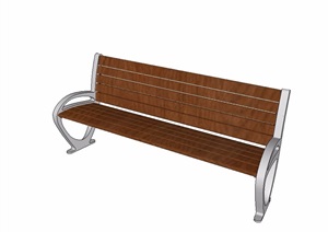 现代风格休闲条凳设计SU(草图大师)模型