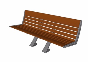 现代风格长条坐凳椅子SU(草图大师)模型