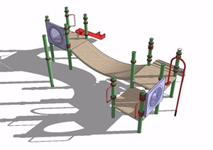现代风格户外拓展游乐器械SU(草图大师)模型