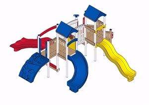儿童游乐器械组合设计SU(草图大师)模型