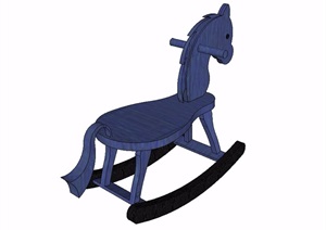 木马摇摇椅素材设计SU(草图大师)模型