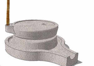 石材石磨农具素材SU(草图大师)模型