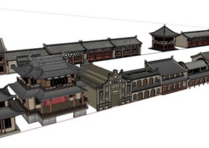 山西各种民居、戏楼、酒楼，牌坊等17栋古建筑SU(草图大师)模型