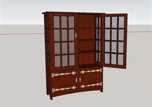 某家具木质柜子设计SU(草图大师)模型
