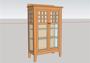 某室内书柜设计SU(草图大师)模型