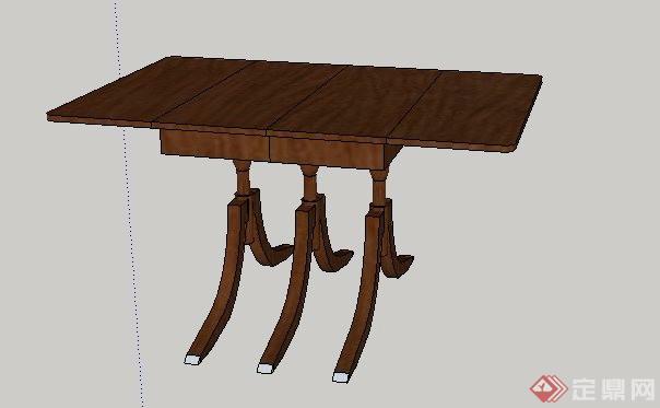 木制桌子设计su模型