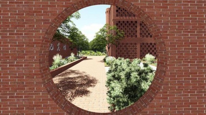 一个红砖纪念馆建筑方案ＳＵ模型(11)