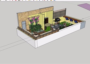 某住宅庭院景观素材设计SU(草图大师)模型