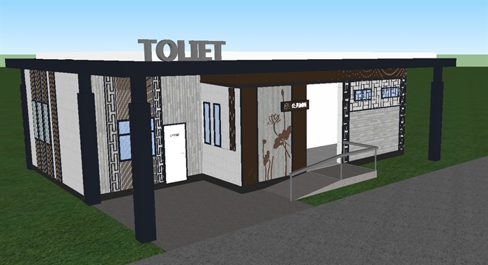 三个公共厕所建筑方案ＳＵ模型(1)