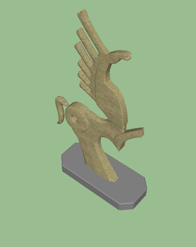 一个现代马抽象艺术雕塑SU模型(3)