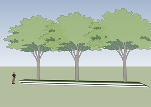 商业景观树池设计SU(草图大师)模型