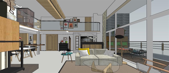 现代简约轻奢复式住宅室内设计(3)