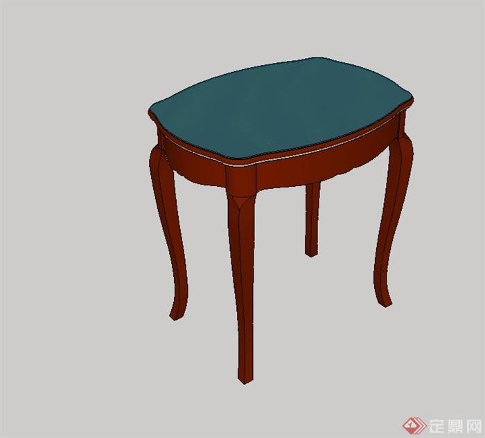 某室内小桌子设计su模型