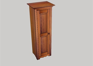 现代木质详细的室内柜子设计SU(草图大师)模型
