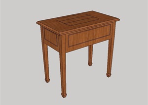 某木质桌子素材设计SU(草图大师)模型