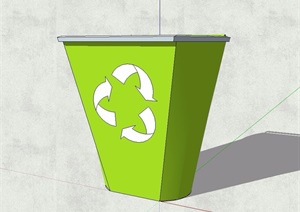 精品现代风格可回收垃圾箱设计SU(草图大师)模型