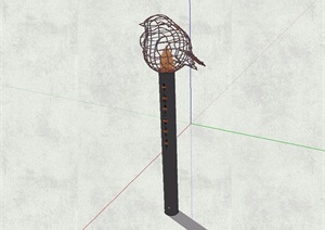 鸟笼路灯素材设计SU(草图大师)模型
