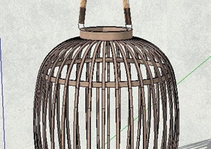 挂绳鸟笼设计SU(草图大师)模型